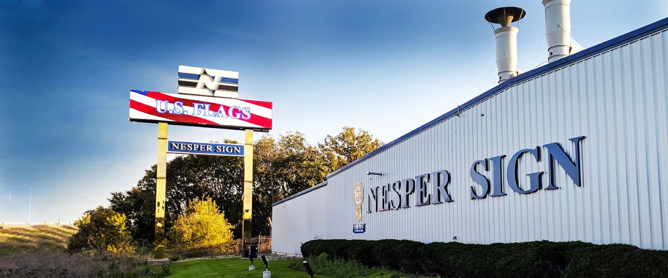 Custom signage installation by Nesper Sign Advertising in Cedar Rapids, Iowa